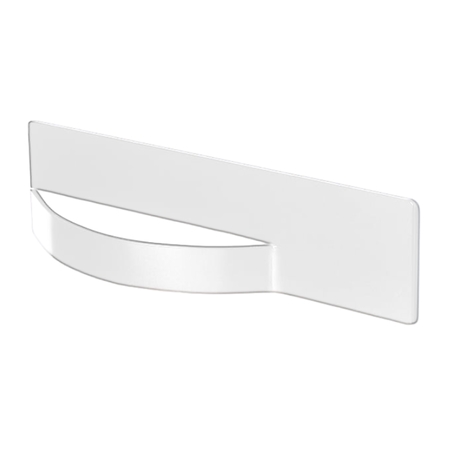 Maniglia MB09165 Confalonieri per mobile, senza viti, lunghezza 150 mm, Acciaio finitura Bianco Opaco