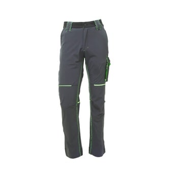 Pantalone U Power World da lavoro, linea Future, tessuto U 4 Stretch idrorepellente, taglia L, colore Asphalt Grigio Verde