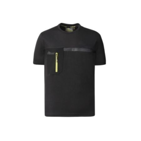 T-shirt U Power Christal da lavoro, tasca verticale, tessuto HeiQ Smart Temp termoregolazione, taglia M, colore Black Carbon
