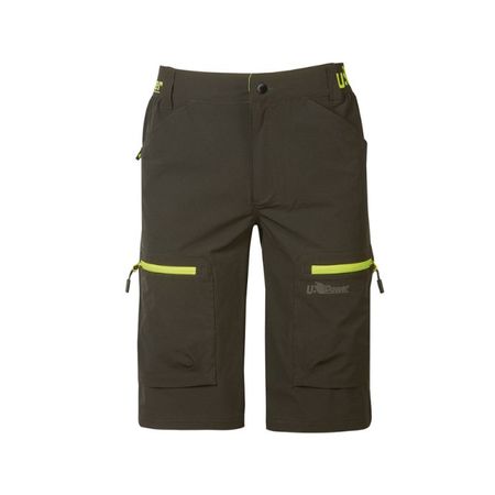 Bermuda Ares U Power pantaloni da lavoro corti, idrorepellenti traspiranti, tessuto U 4, taglia M, colore Dark Green