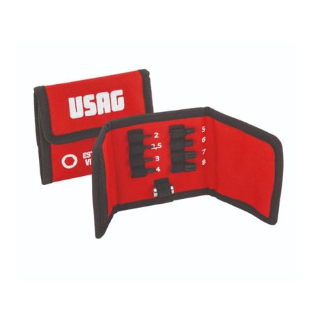 Set 9 estrattori 458 E/B9 Usag per vite esagonale, con astuccio, misure 2-8 mm, Acciaio finitura Fosfatata