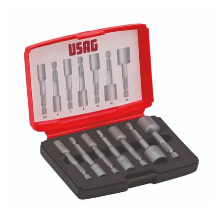 Cassetta assortita 7 pezzi 664 B/S7 Usag per vite, con inserti magnetici a bussola