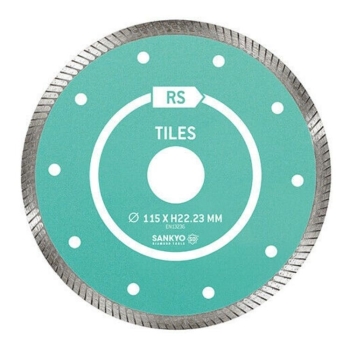 Disco diamantato RS Sankyo per ceramica e gres, diametro 115 mm, taglio massimo 1,2 mm