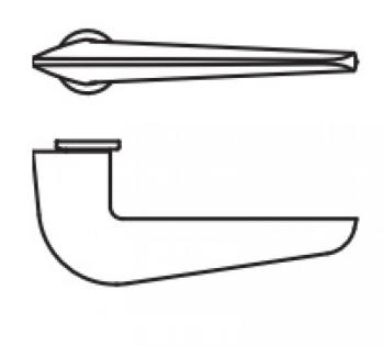 Maniglia per porta Valli e Valli H 1052 serie Supersonic, senza rosetta, finitura Cromo Satinato
