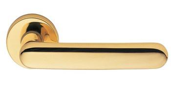 Maniglia Martelline DK Valli e Valli per porta, serie H 1024 Lolita, larghezza 130 mm, altezza 45 mm, in ottone, finitura Oro Lucido