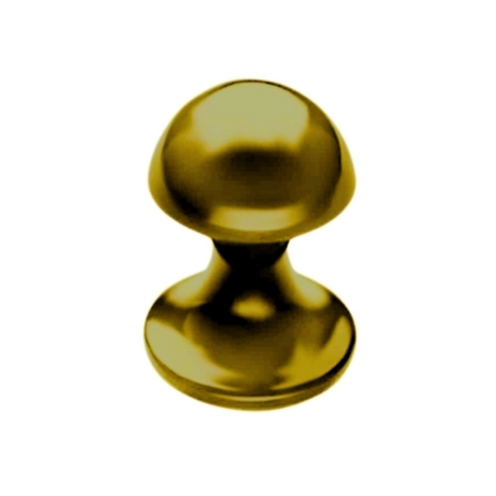 Pomolo tondo B128 Valli e Valli per mobile, diametro 18 mm, Ottone finitura Anticato