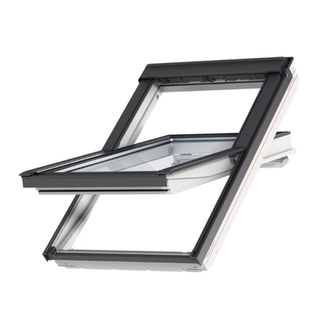 Finestra a bilico GGU Velux per tetto, apertura manuale, dimensioni 550x980 mm, Legno e Poliuretano finitura Bianco