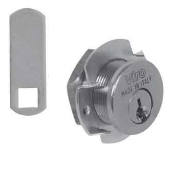 Cilindro universale 1052.90.9 Viro per serratura, barilotto decentrato, lunghezza 17,5 mm, finitura Ottone Nichelato