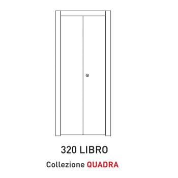 Porta a battente pieghevole Viemme Porte serie Quadra modello 320 Libro, pannello liscio formato da due ante simmetriche