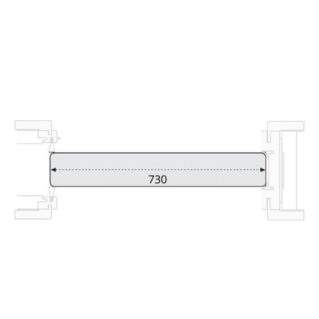 Pannello Modello Quadra Idoor per porta scorrevole, dimensione 700x2000 mm, Laminatino TSS finitura Noce Nazionale