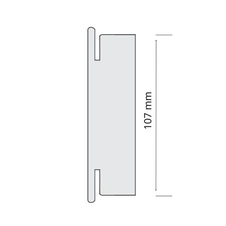Lista di passaggio Quadra Idoor per porta, dimensione 107x40x2170, confezione da 2,5 pz, Listellare laminato TSS finitura Noce Nazionale Liscio
