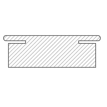 Confezione liste di passaggio R3 Quadra IDoor, dimensione 40x100x1000/2170 mm, finitura Acero Grey