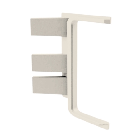 Angolo 81/G38.A90 Volpato per profilo gola G38, montaggio esterno a 90 gradi, Plastica finitura New Metal