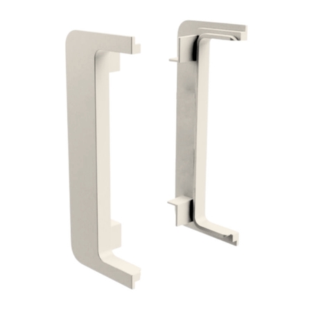 Set tappi terminali 81-G39.AT2 Volpato per profilo gola G39, montaggio esterno, Plastica finitura New Metal