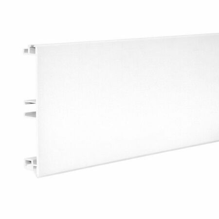 Zoccolo 20/10 Volpato per mobile cucina, altezza 100 mm, lunghezza asta 4000 mm, materiale Alluminio, verniciato Bianco Opaco