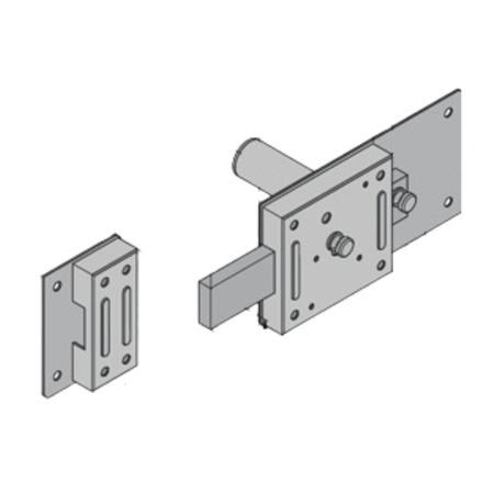 Ferroglietto da applicare Welka per serratura in legno 4 mandate, con cilindro fisso lunghezza 35 mm, entrata 45 mm