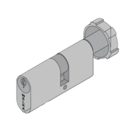 Cilindro ovale 722.22.22.0 Welka per serratura, con pomolo 20 mm, lunghezza 54 mm 27-27, materiale Ottone