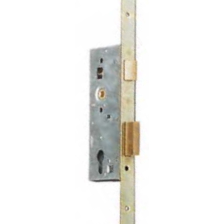 Serratura da infilare 530 Yale per porta in legno, multipunto, interasse 85 mm, entrata 50 mm, altezza frontale 1600 mm, Acciaio finitura Ottonato