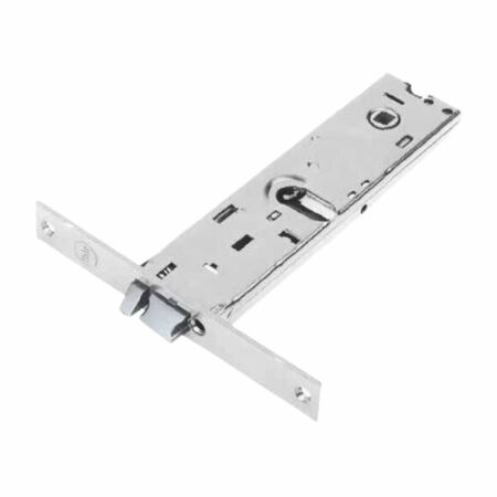 Elettroserratura da infilare Yale Silver Basic per porta in alluminio, foro ovale, con scrocco e pistone, fascia stretta, entrata 70 mm, frontale 22 mm