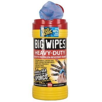 Salviette detergenti Big Wipes per mano e utensile, barattolo da 80 pezzi