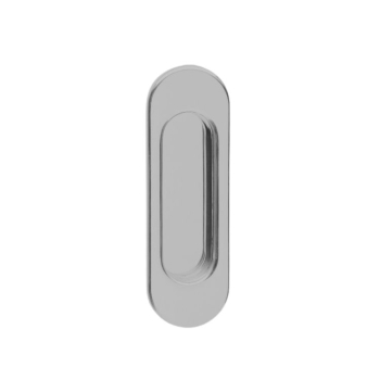 maniglia porta scorrevole in ottone CROMO Ghidini mod. Incasso ovale  coprivite con FORO CHIAVE