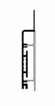 Battiscopa anodizzato Z15, lunghezza 2,30 m, per cartongesso
