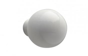 Pomolo a sfera per mobile Mital in legno Laccato bianco 23x25mm