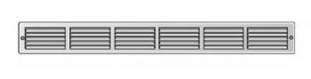 Griglia di Aerazione in metallo Edilplast griglia 600 x 60 Alluminio Argento con Rete da Sovrapporre