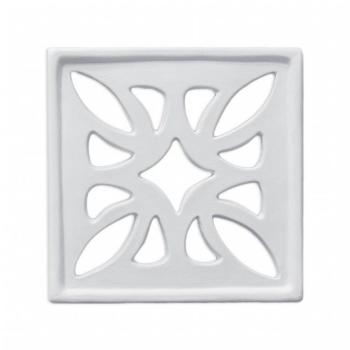 Griglia Aerazione Design AirDecor serie Flower, diametro supporto a muro 100 mm, Finitura Marmo Carrara