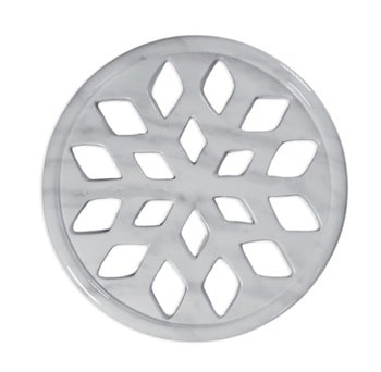 Griglia Aerazione Design AirDecor serie Snow, diametro supporto a muro 100 mm, Finitura Marmo Carrara