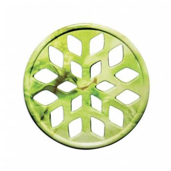 Griglia Aerazione Design AirDecor serie Snow, diametro supporto a muro 120 mm, finitura Onice Verde