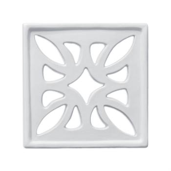 Griglia Aerazione Design AirDecor serie Flower, diametro supporto a muro 100 mm, finitura Bianca