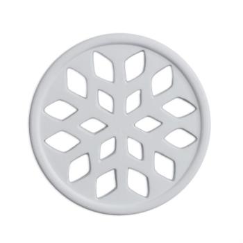 Griglia Aerazione Design AirDecor serie Snow, diametro supporto a muro 100 mm, finitura Bianca