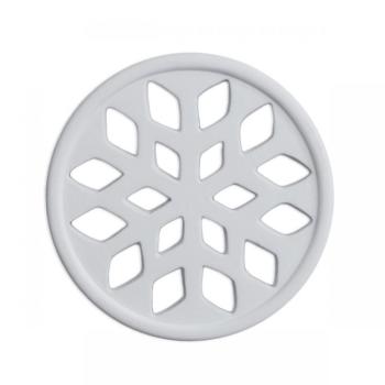 Griglia Aerazione Design AirDecor serie Snow, diametro supporto a muro 120 mm, finitura Bianca