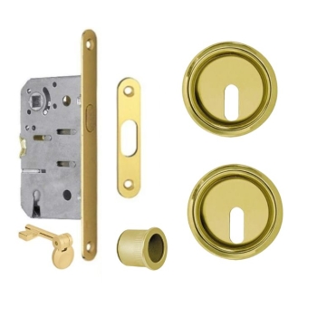 Kit serratura Scivola M AGB per porta, con chiave, entrata 50 mm, colore Ottone Verniciato