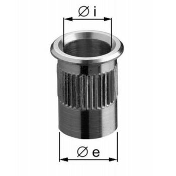 Pozzetto AGB D00301.10.01 senza molla, foro interno diametro 10,5 mm, materiale Ottone, finitura Ottone naturale
