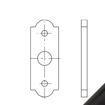 Spessore per maniglietta fermaimposte automatico AGB H01926.04.93 Abaco, spessore 5 mm, finitura Black Powerage
