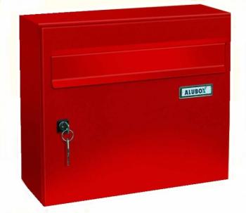 Cassetta Postale Alubox, serie Giove, formato rivista, misure 32x37x15,5 cm, in Lamiera elettrozincata, colore Rosso
