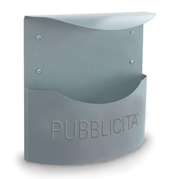 Cassetta Postale Alubox, serie Marsupio, per pubblicità, misure 34,5x34,8x12,5 cm, in Lamiera zincata, colore Argento