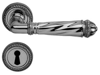 Bal Becchetti  maniglia per porta interna con rosetta bocchetta argento