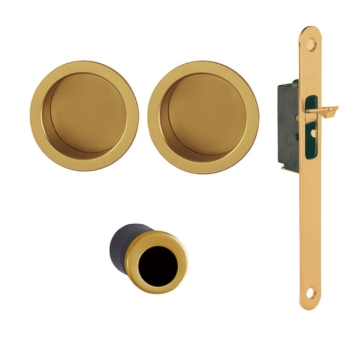 Kit Ad-Point tondo cieco per porta scorrevole, diametro 48 mm, colore Bronzato Verniciato