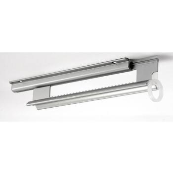 Porta grucce salvaspazio scorrevole 295 mm Alluminio Argento 7/Bianco Opaco C