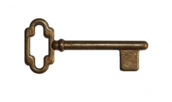 Chiave per porta interna stilizzata finitura Bronzo