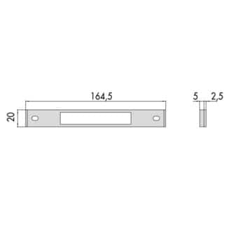 Spessore sottofrontale in nylon Cisa, per serratura in alluminio da fascia con frontale da 16 e 20 mm, lunghezza 164,5 m [...]