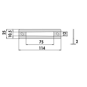 Contropiastra regolabile Cisa in metallo zincato per serratura in ferro, lunghezza totale 114 mm, larghezza totale 25 mm