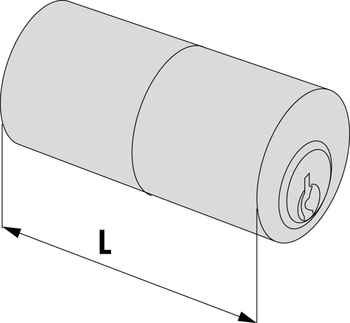 Cilindro fisso a tubo da applicare Cisa serie C2000, lunghezza 55 mm, colore Ottone nichelato