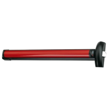 Maniglione antipanico 59801.10 FAST Touch Cisa, con scrocco laterale, lunghezza 1200 mm, finitura Nero e Rosso