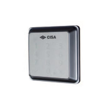 Tastiera cablata Cisa 06525.77, per motore serratura E0000, controllo accesso con pin, finitura Nero Lucido