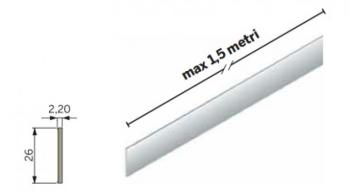 Opzionale - Profillo intermedio adesivo da mm 1500