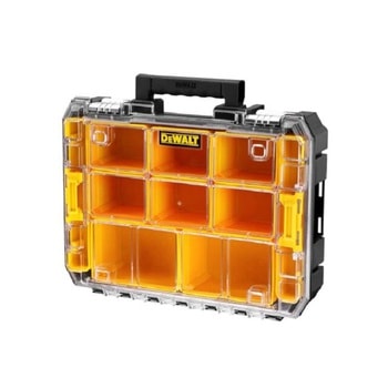 Cassetta porta elettroutensili TSTAK V Dewalt, con copertura trasparente, volume di carico 6,3 L, dimensioni 440x332x145 mm